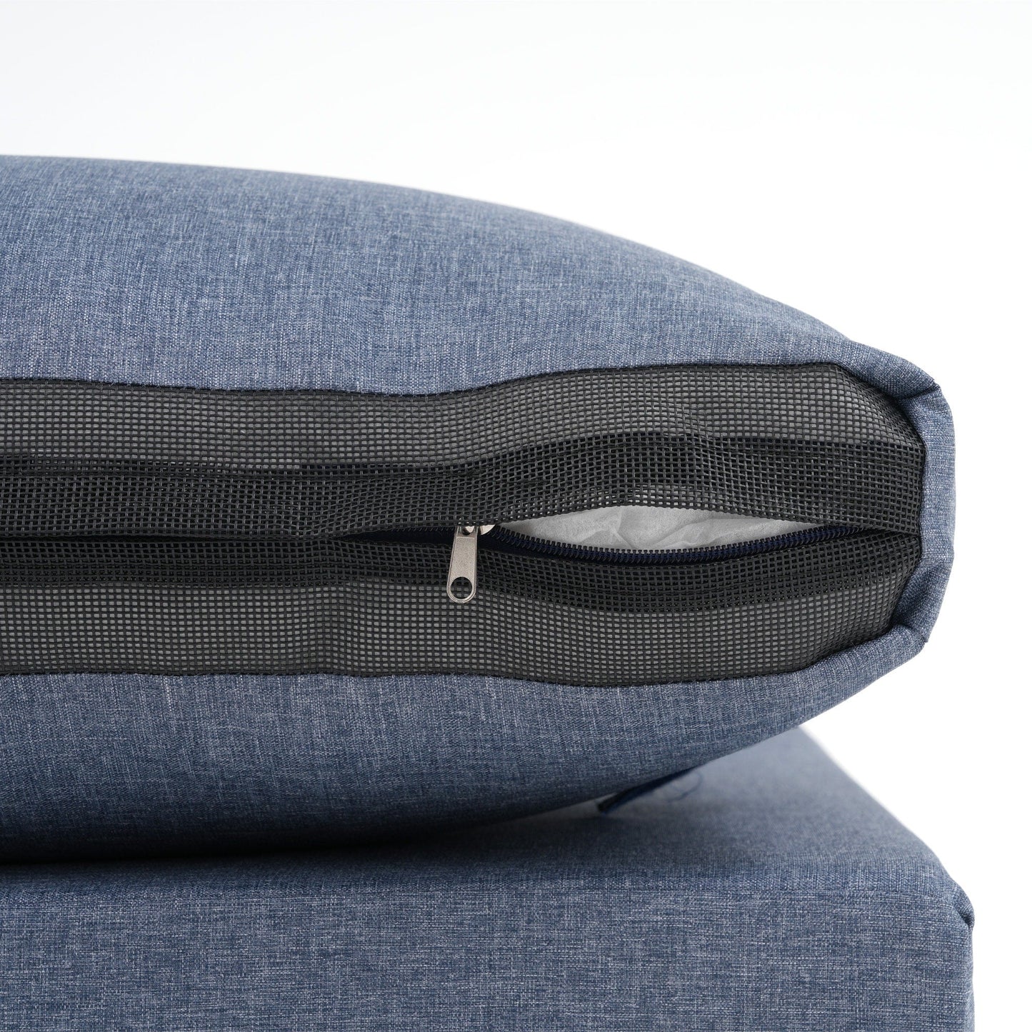 Gruppo di sedute componibili da esterno per 6 persone con cuscini