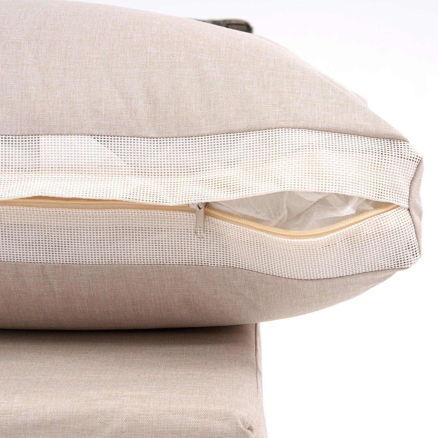 Gruppo di sedute componibili da esterno per 6 persone con cuscini