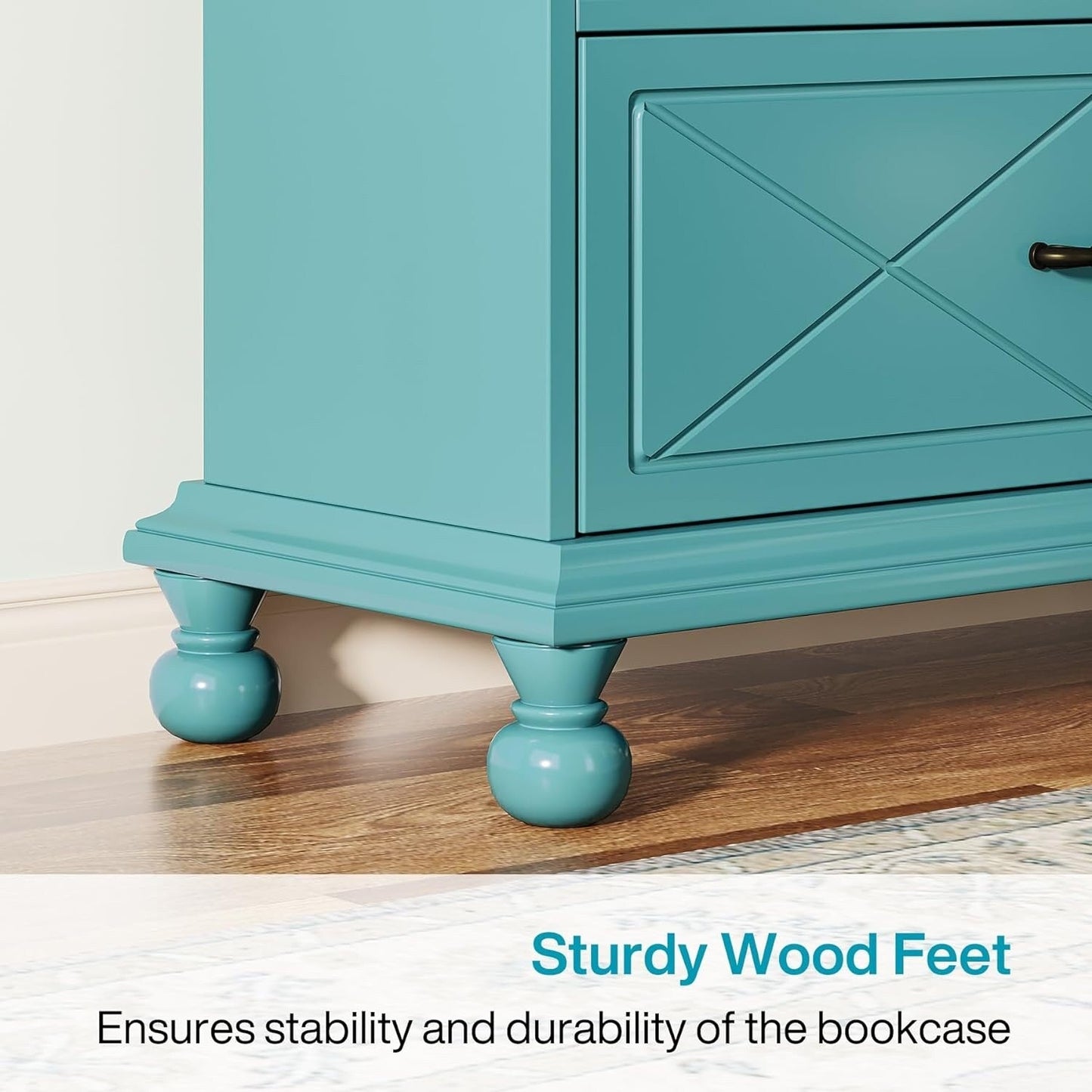 Scaffale portaoggetti con 6 ripiani e cassetto, 71 cm, per soggiorno.