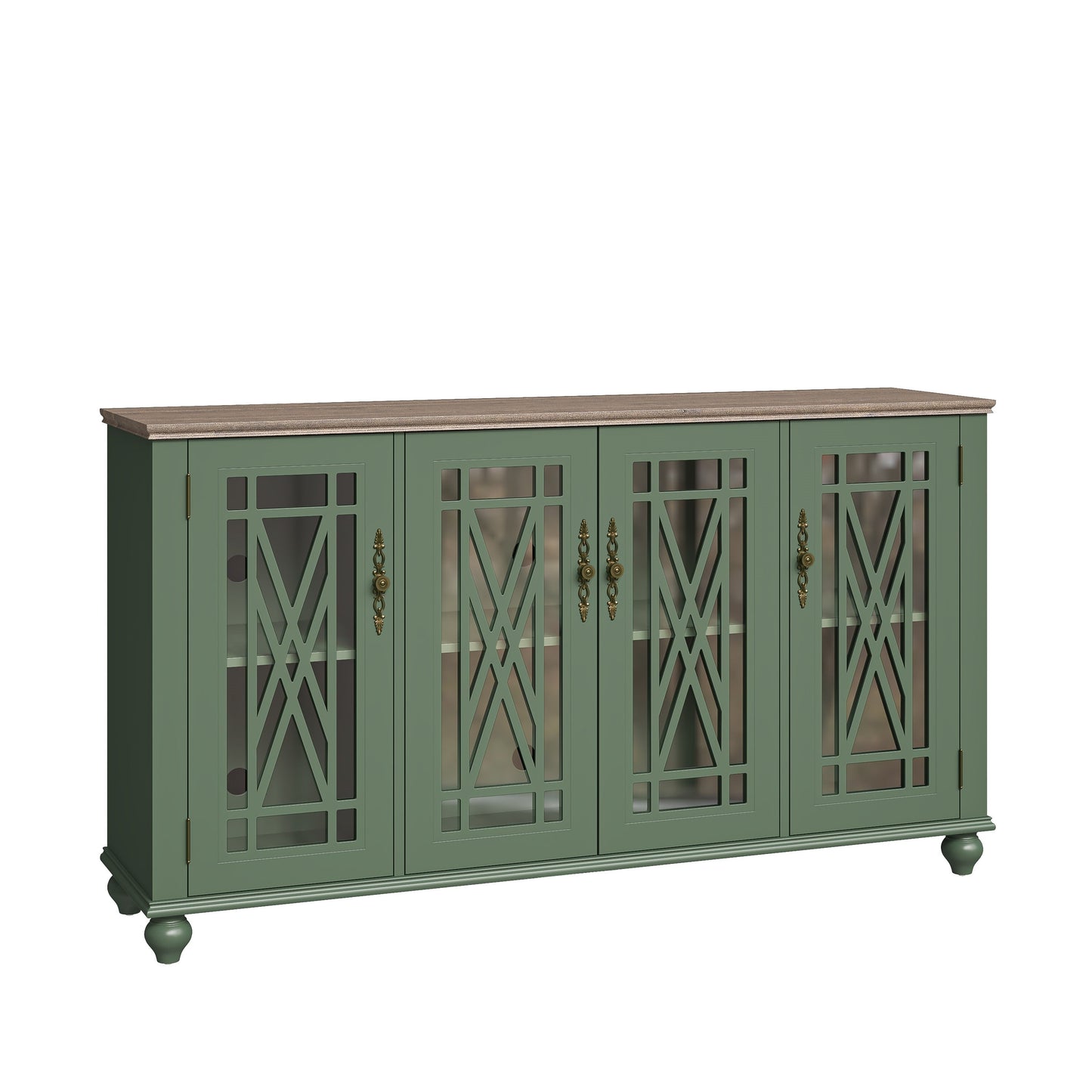 Buffet/Credenza da Cucina in Legno in Stile Vintage - 160 cm di Larghezza