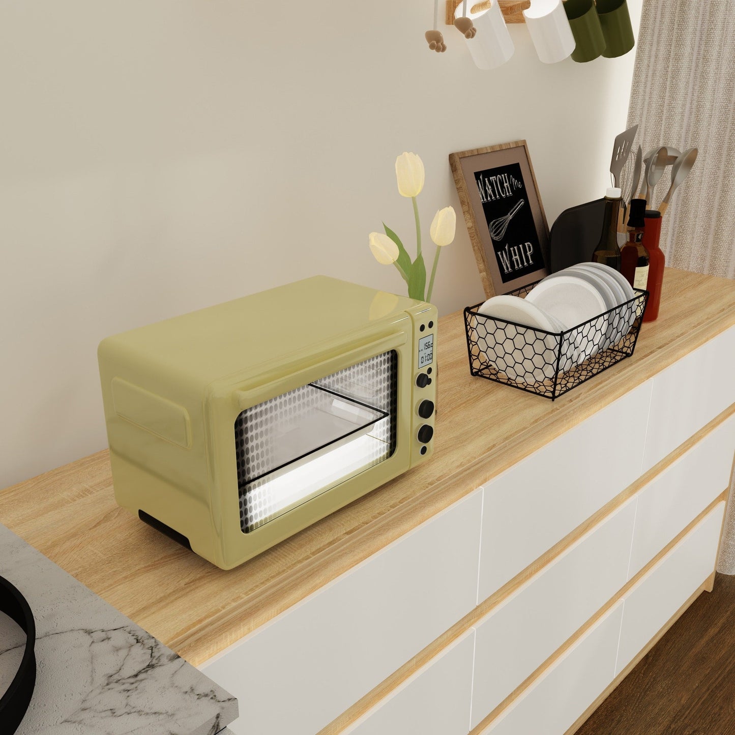 Comò con 9 cassetti da 63W, comò decorativo per soggiorno e camera da letto.