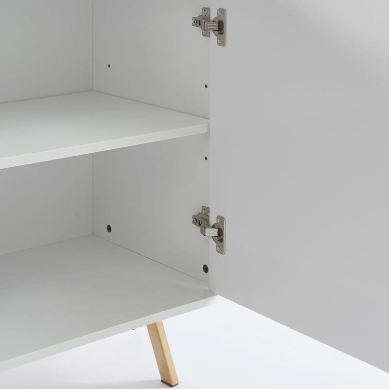 Mobile portaoggetti in legno con buffet e credenza, larghezza 63''