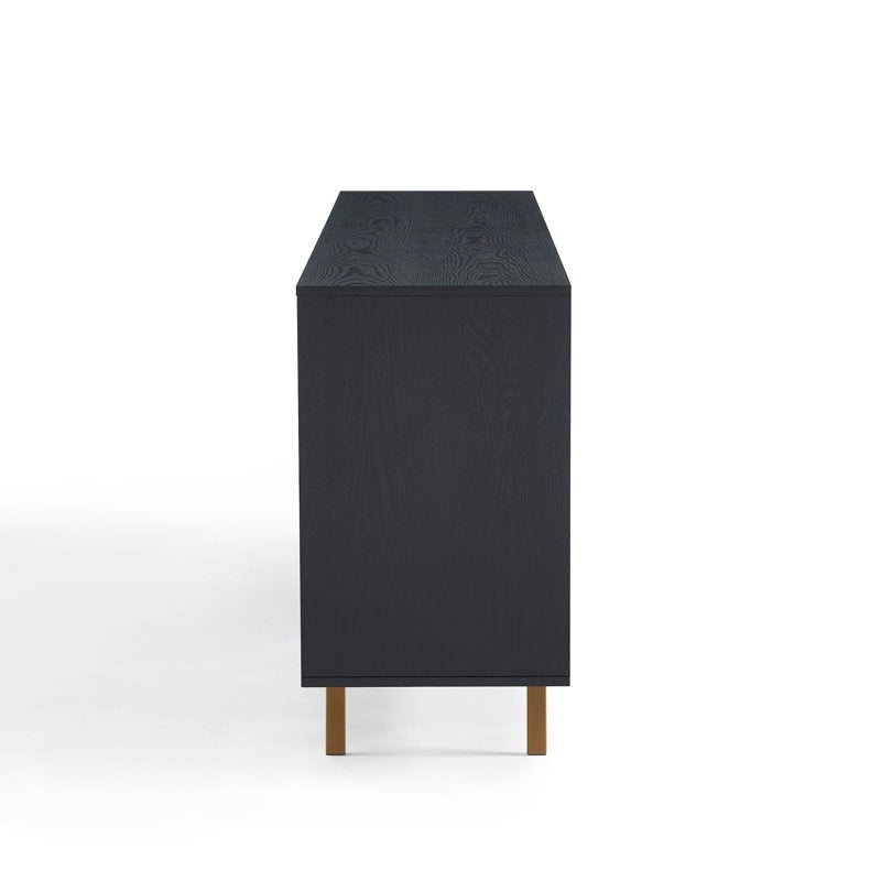 Mobile portaoggetti in legno con buffet e credenza, larghezza 63''