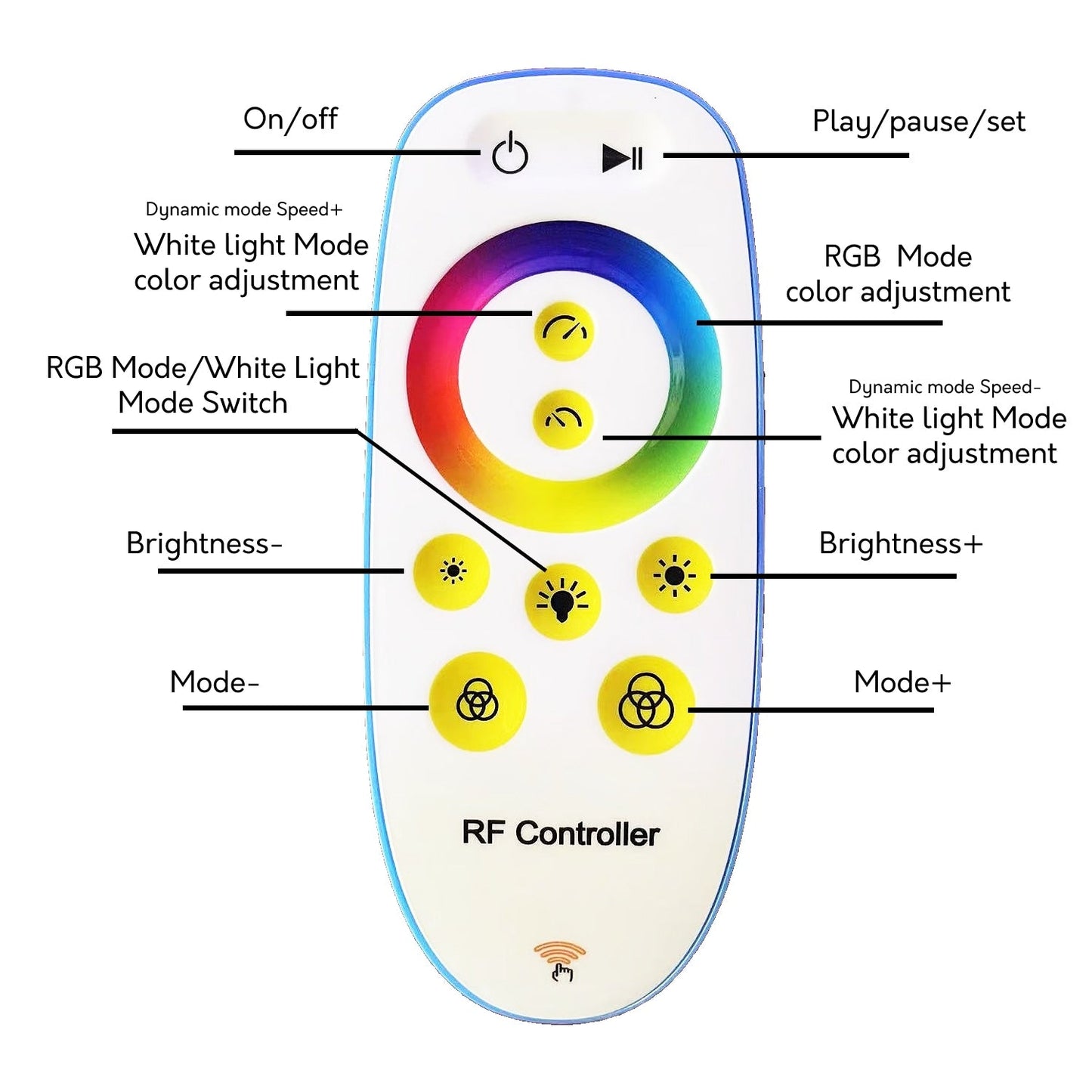 Lampada da terra a LED regolabile a 69 LED - Arco/Curva - RGBW - N/A