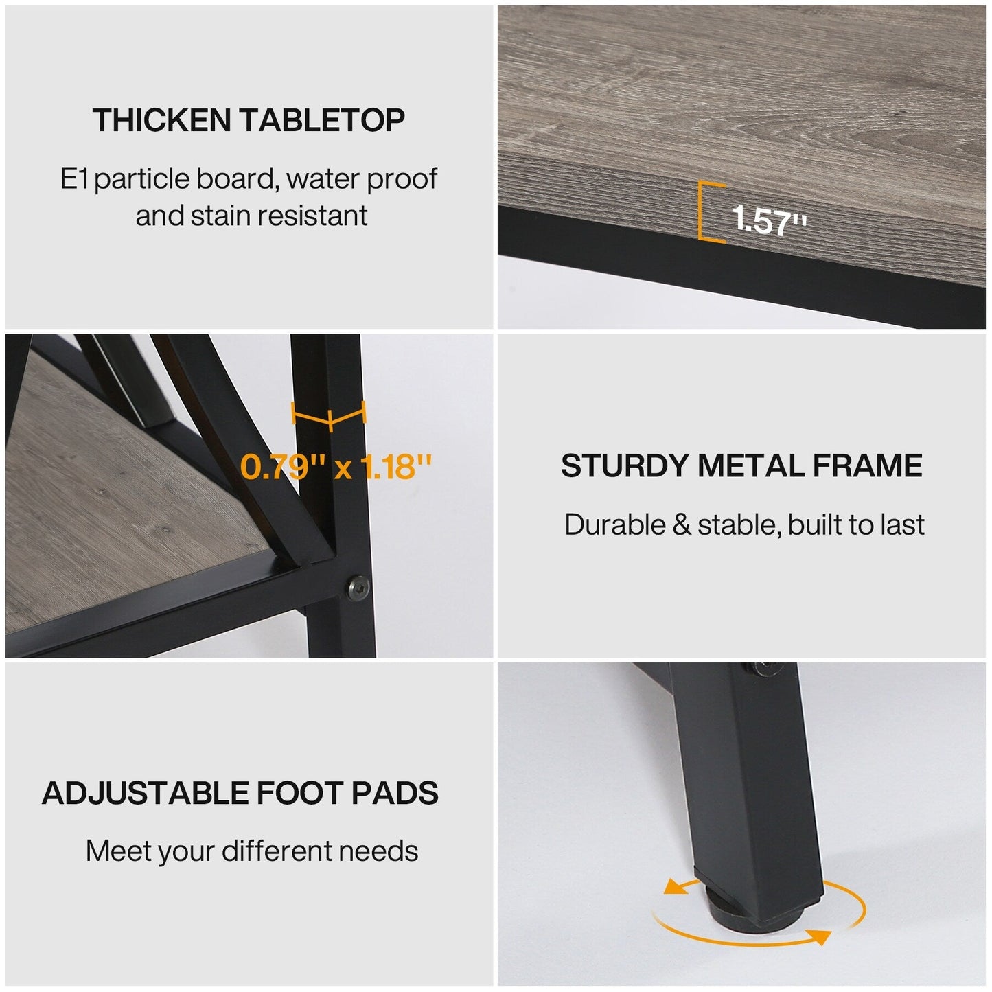 Tavolo console extra lungo da 180 cm, tavolino d'appoggio per divano, per soggiorno