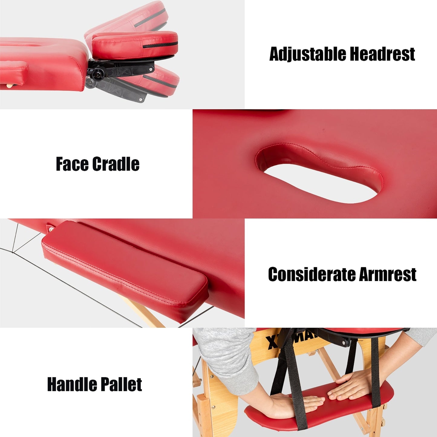 Tavolo da massaggio portatile da 84''L, letto estetico regolabile per viso e tatuaggi, con borsa per il trasporto.