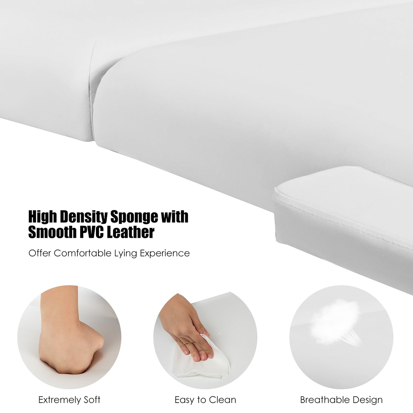 Tavolo da massaggio portatile da 84''L, letto estetico regolabile per viso e tatuaggi, con borsa per il trasporto.