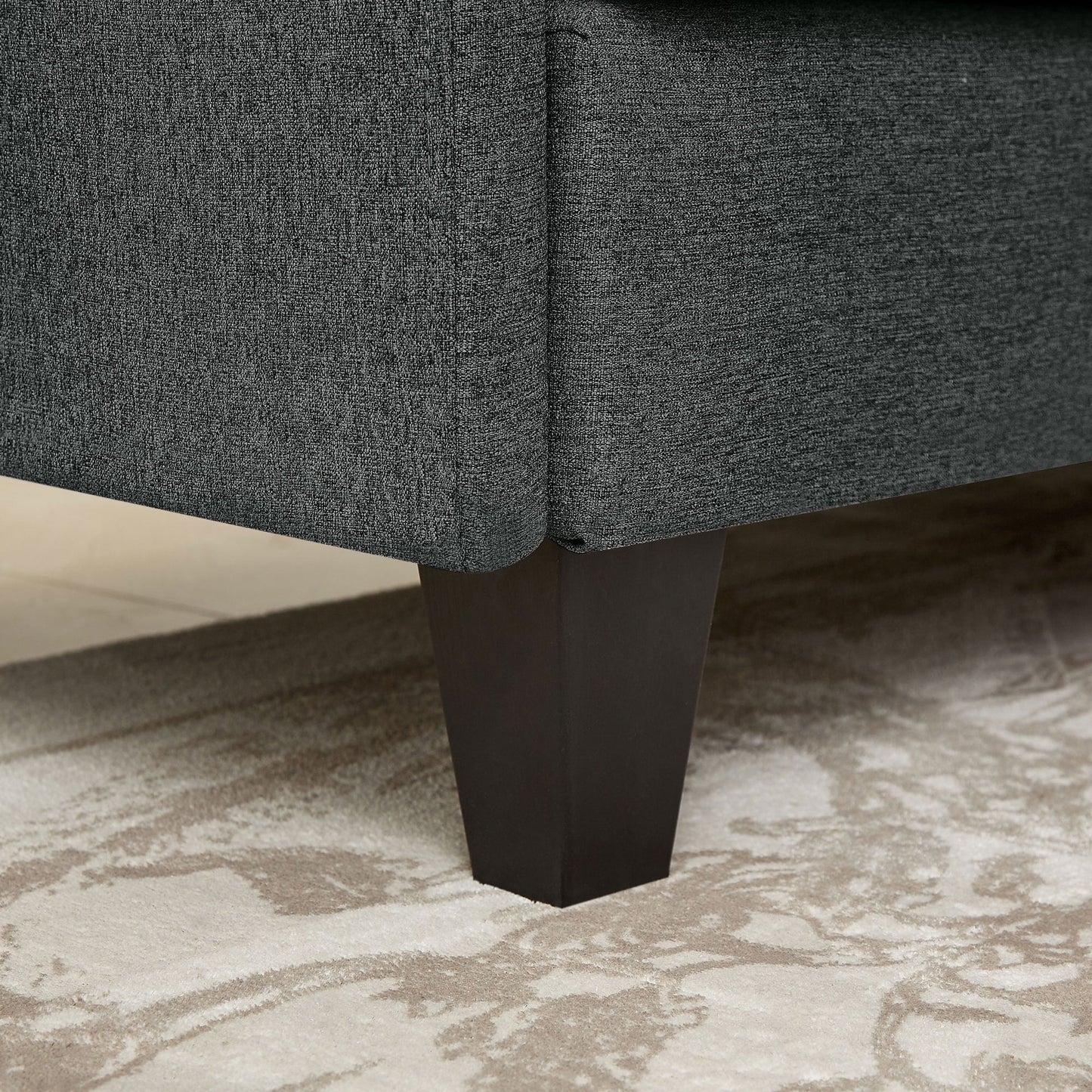 Divano componibile a L 86.22 con tasche laterali portaoggetti