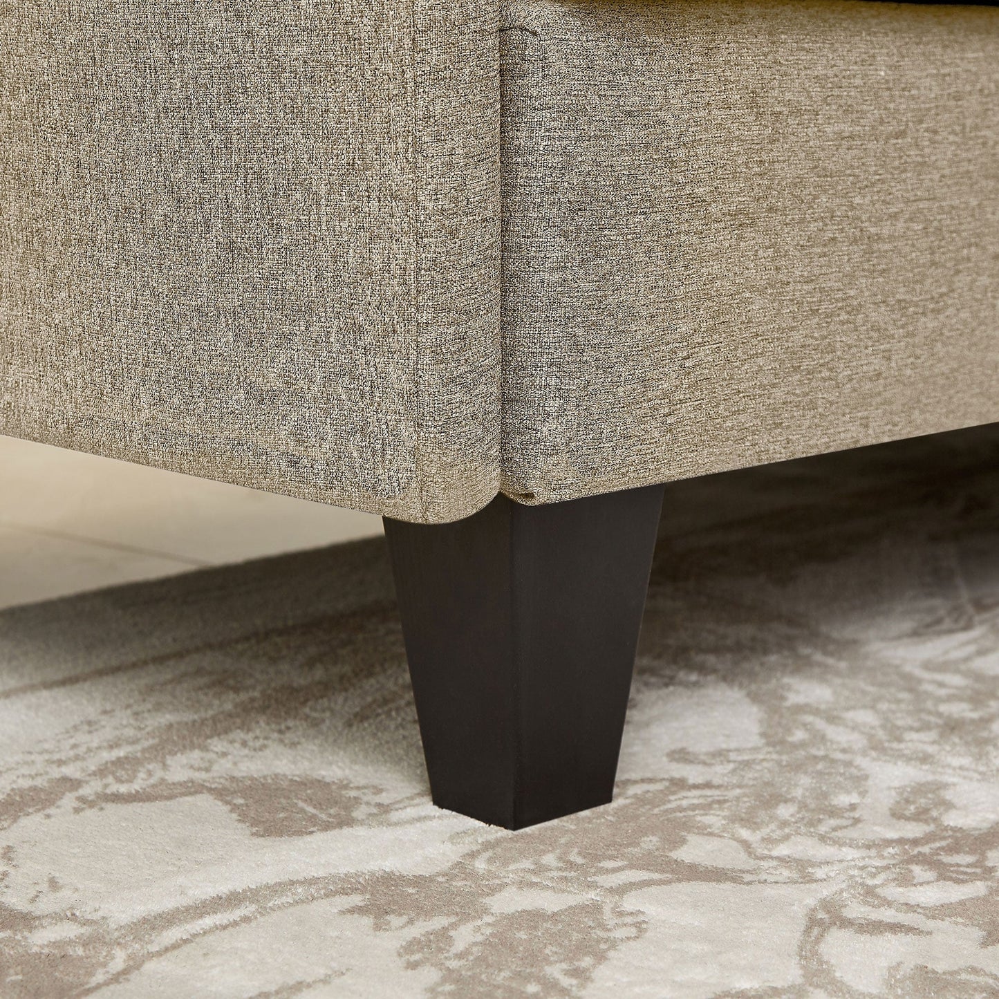 Divano componibile a L 86.22 con tasche laterali portaoggetti