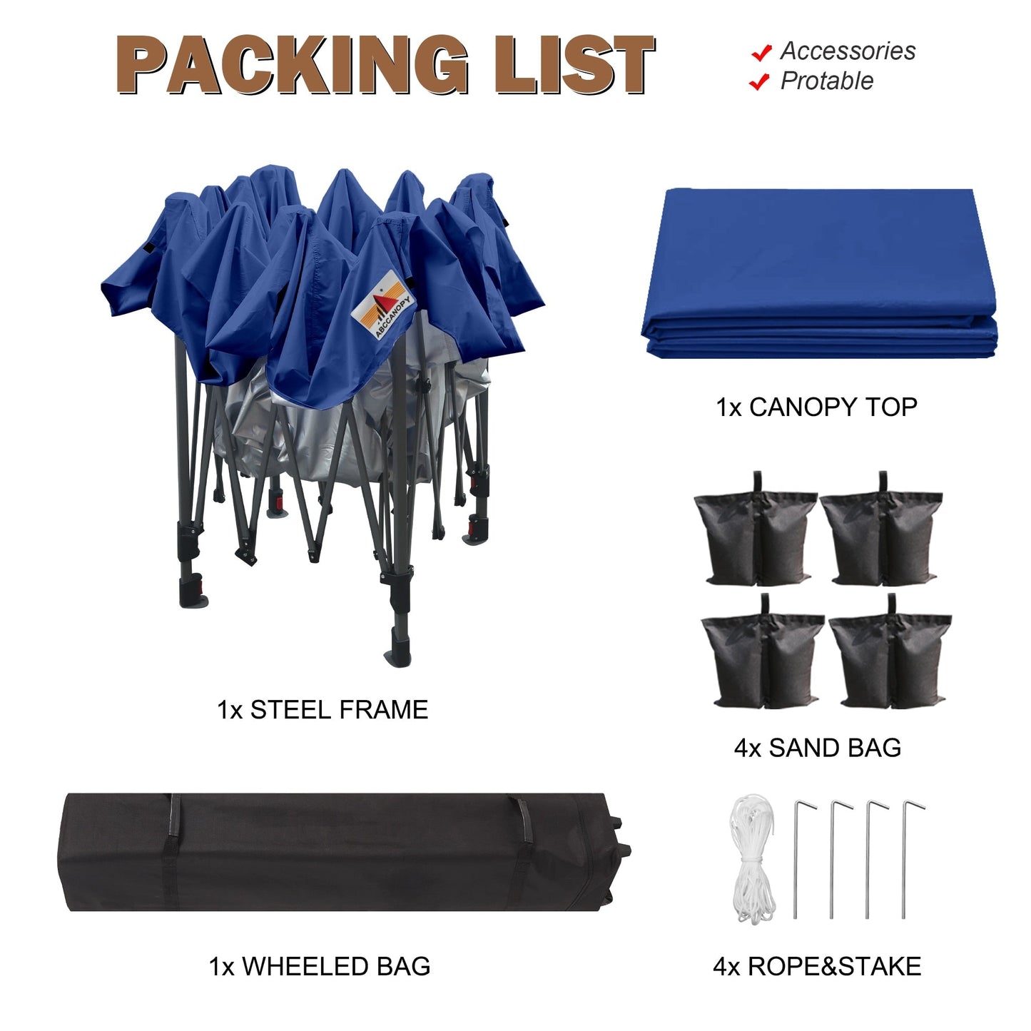 ABCCANOPY Tenda da sole pieghevole resistente e facile da montare, per esterni.