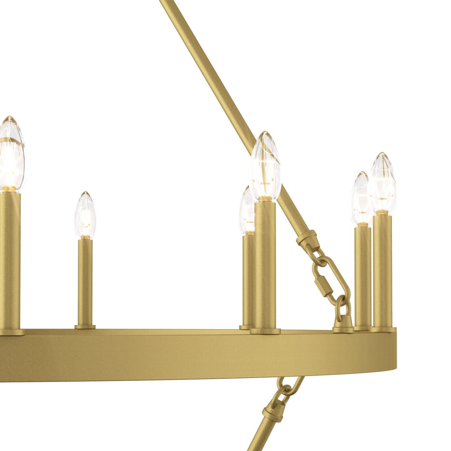 Lampadario Acroma a ruota di carro rotonda da 40 pollici, stile moderno da fattoria, a 20 luci, con certificazione UL.