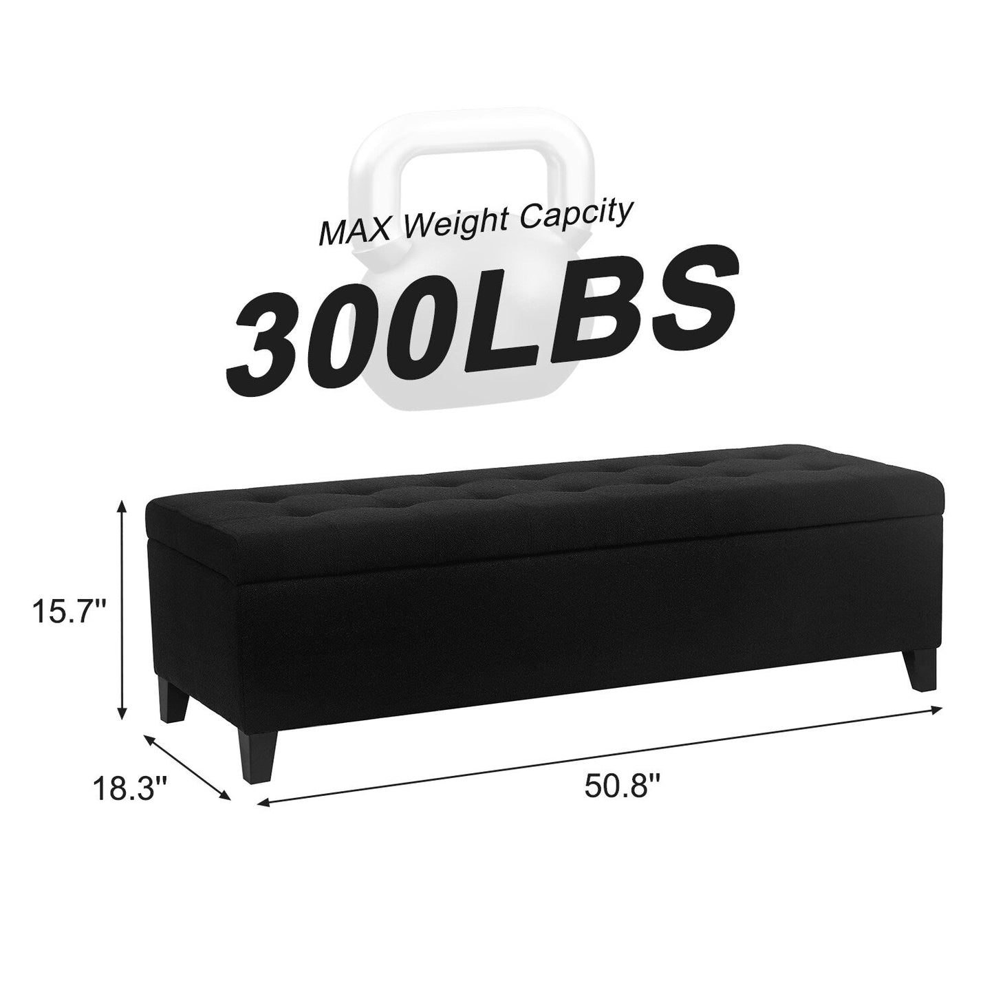 Panca con contenitore Adeco 50 in similpelle