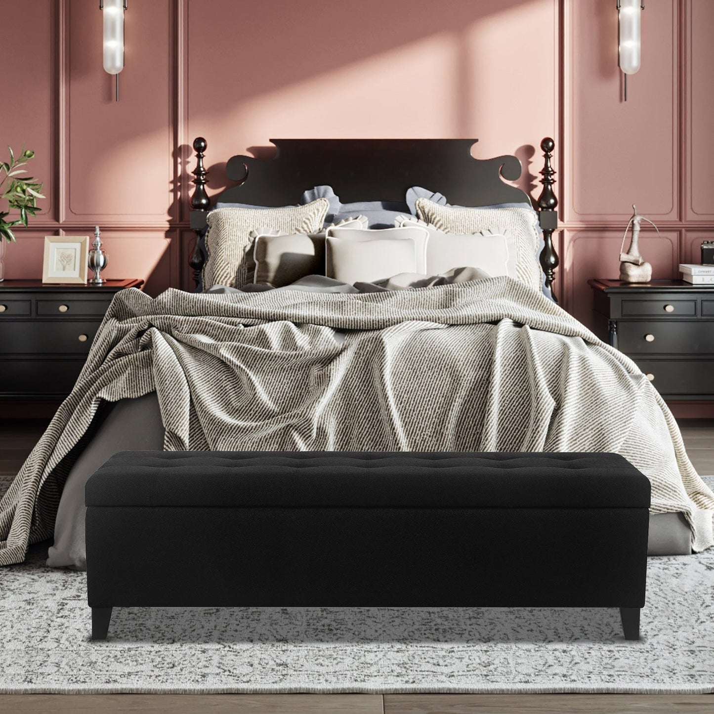 Panca con contenitore Adeco 50 in similpelle