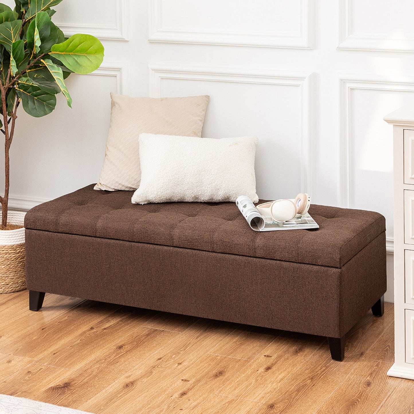 Panca con contenitore Adeco 50 in similpelle