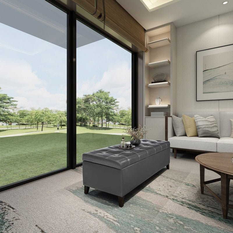 Panca con contenitore Adeco 50 in similpelle