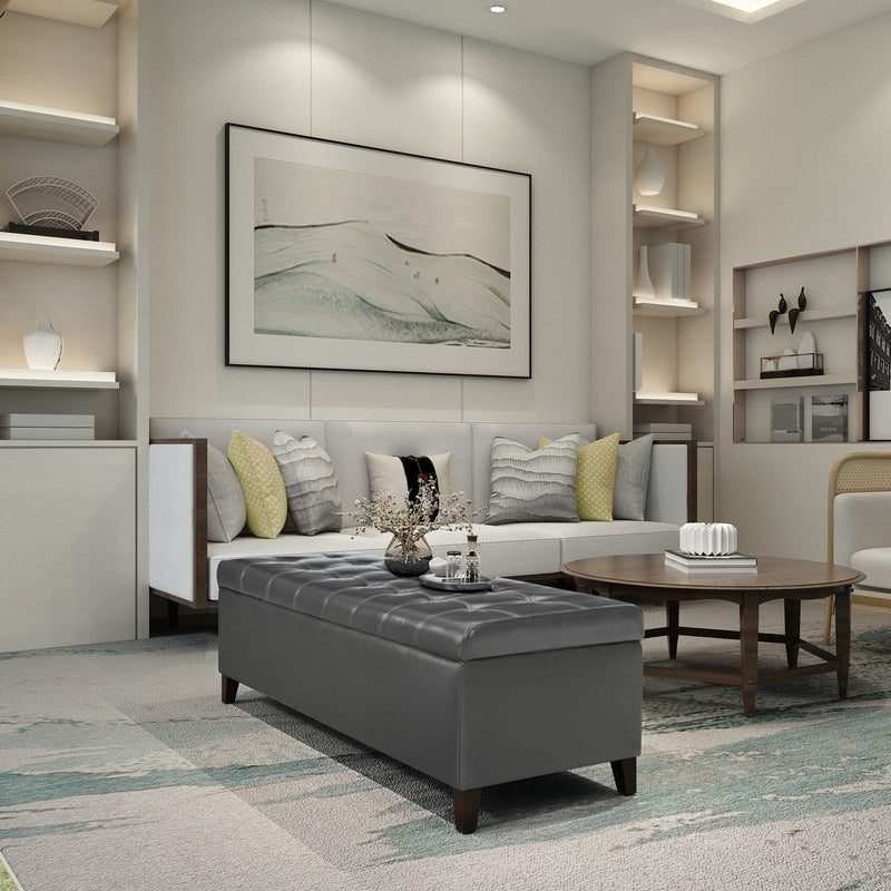 Panca con contenitore Adeco 50 in similpelle