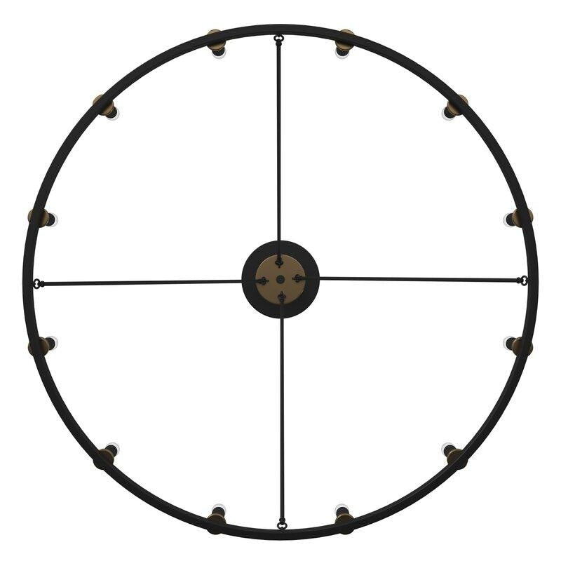 Lampadario a ruota di carro da 12 luci in stile farmhouse Acroma da 40 pollici con certificazione UL - 40'' diametro x 138'' altezza