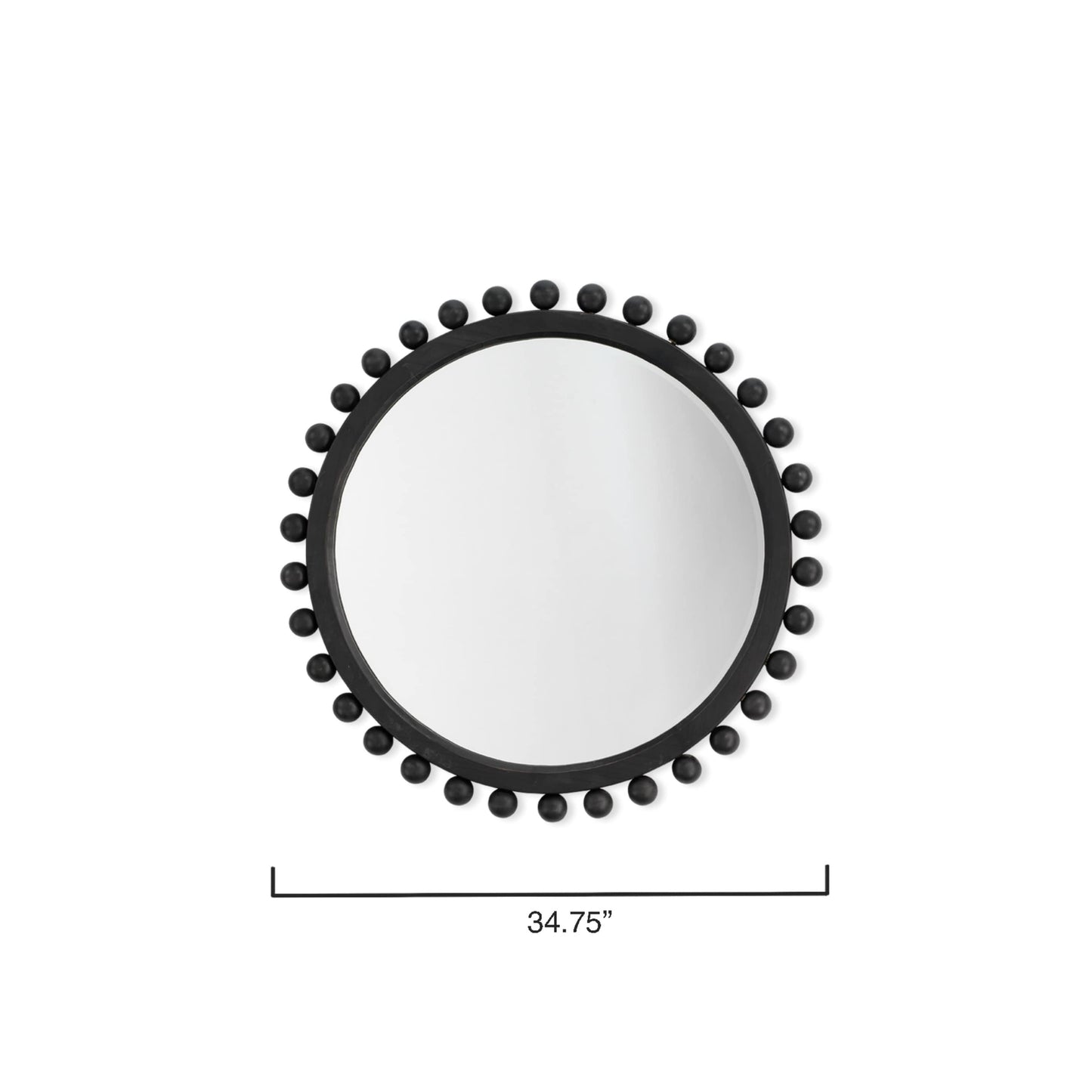 Specchio rotondo in legno Orion di Alden Décor, finitura naturale