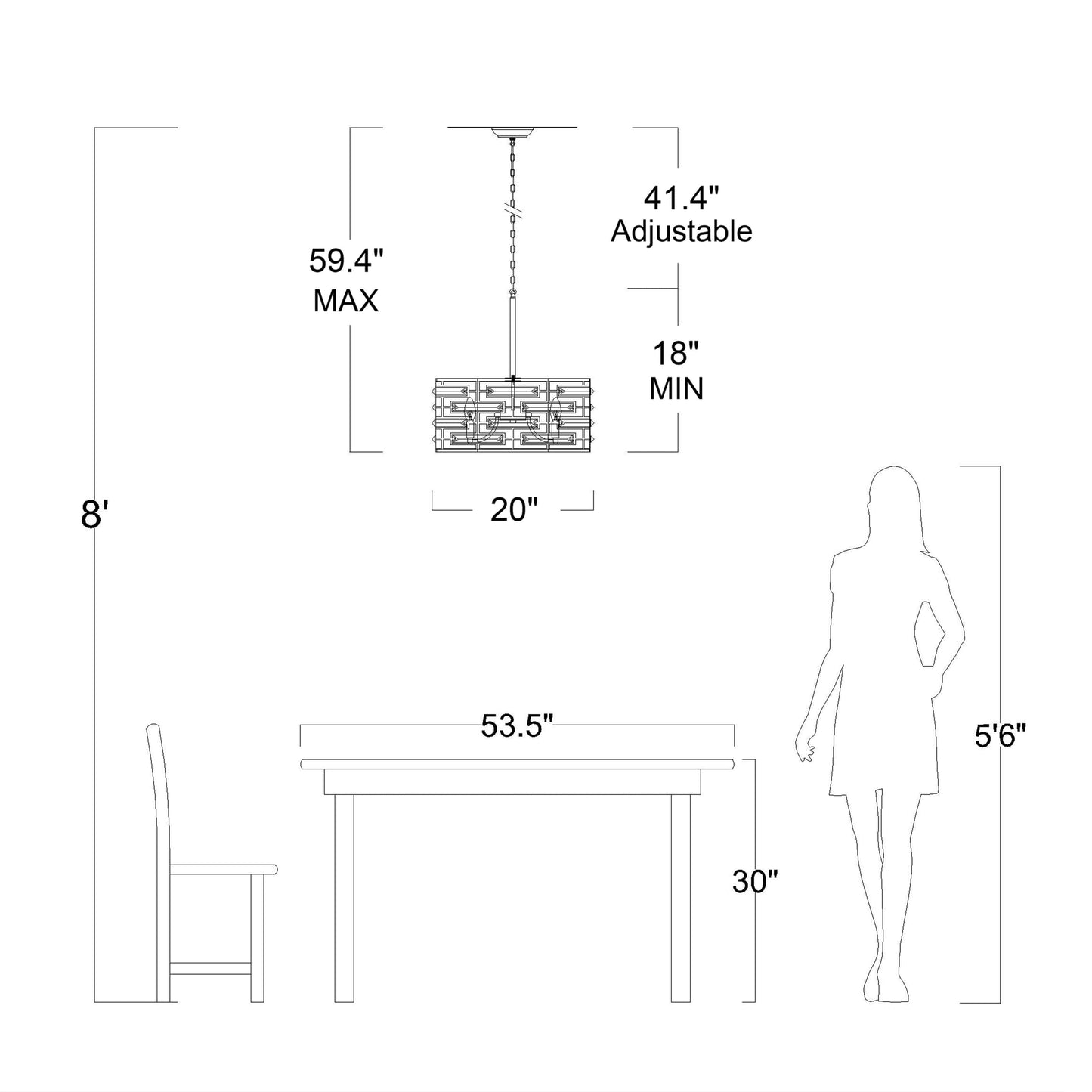 Lampadario Anita con paralume a tamburo e prisma in vetro trasparente