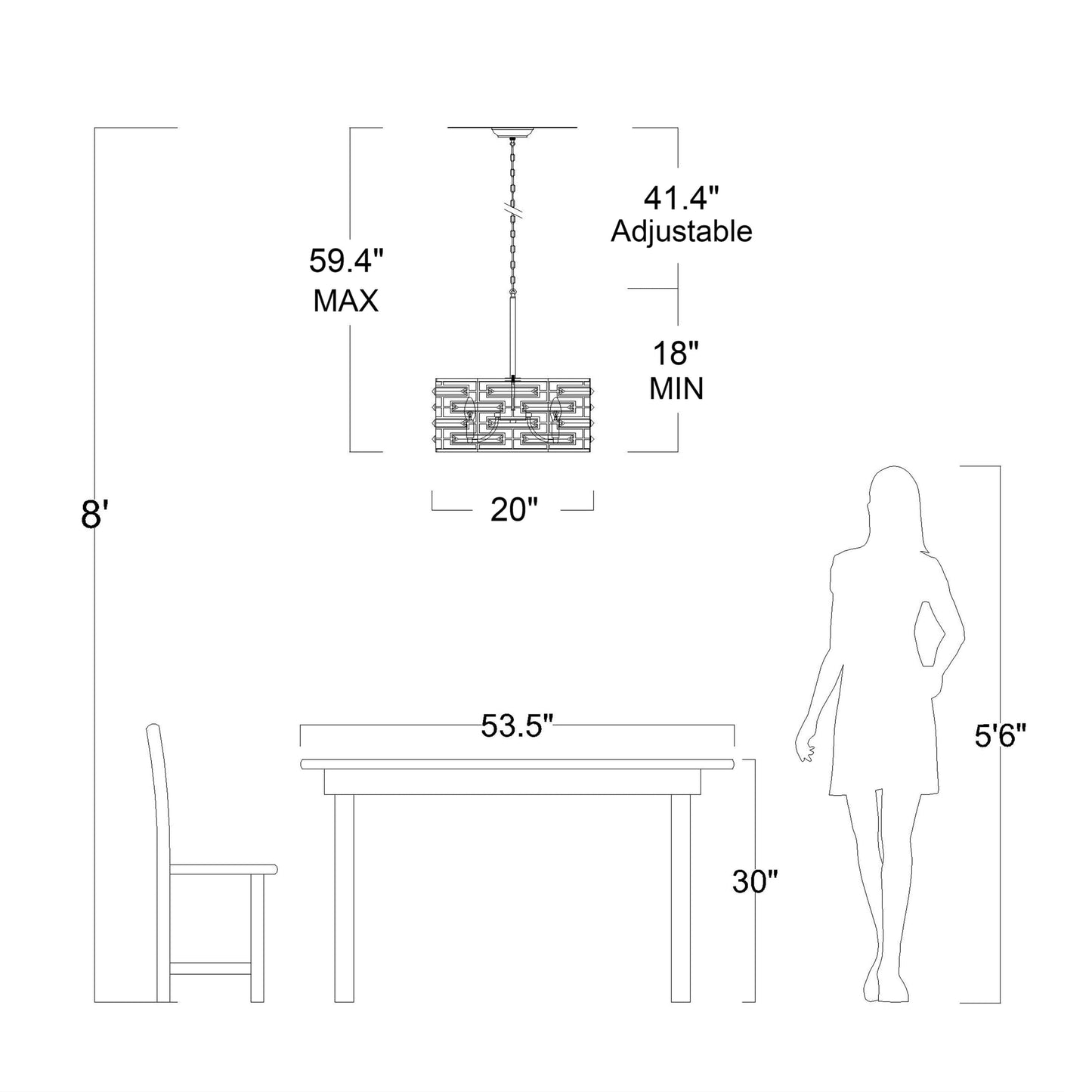 Lampadario Anita con paralume a tamburo e prisma in vetro trasparente