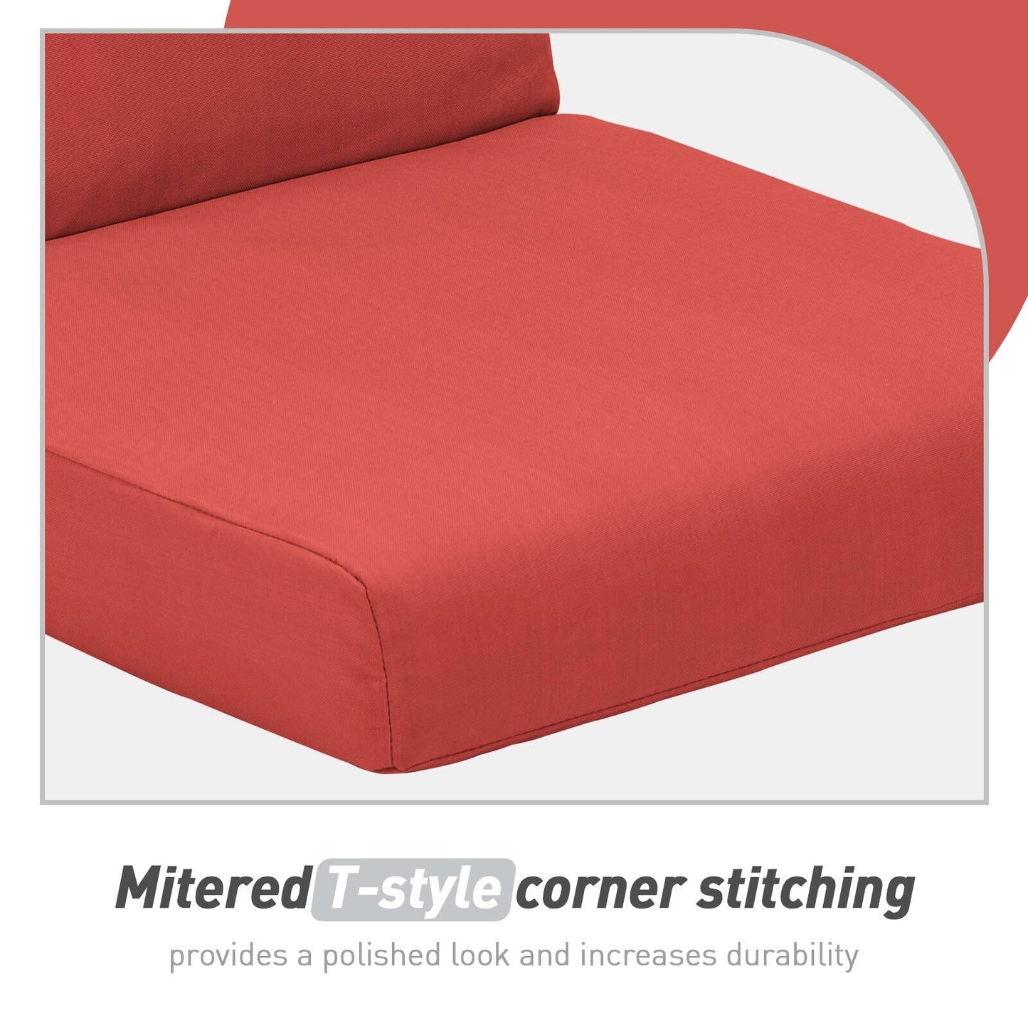 Aoodor Set di 4 cuscini per sedie da giardino con schienale alto, 117x53x10 cm (solo cuscini)