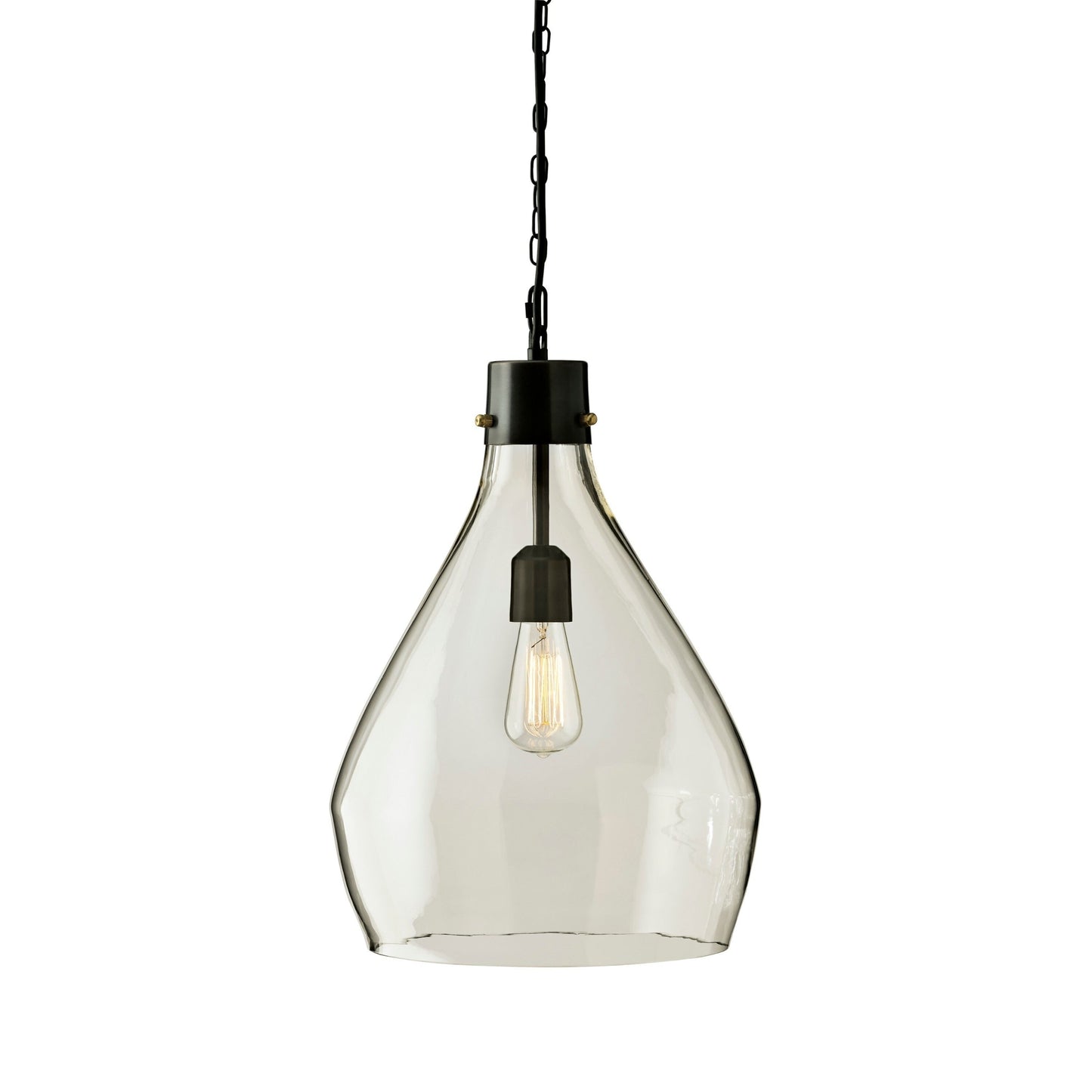 Lampada a sospensione in vetro grigio Avalbane di Signature Design by Ashley - 13,88 L x 13,88 P x 20,25 A (cm)