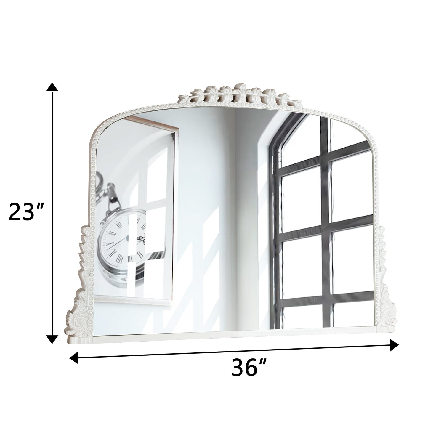 Specchio da parete ad arco, specchio decorativo in stile barocco - 36×23