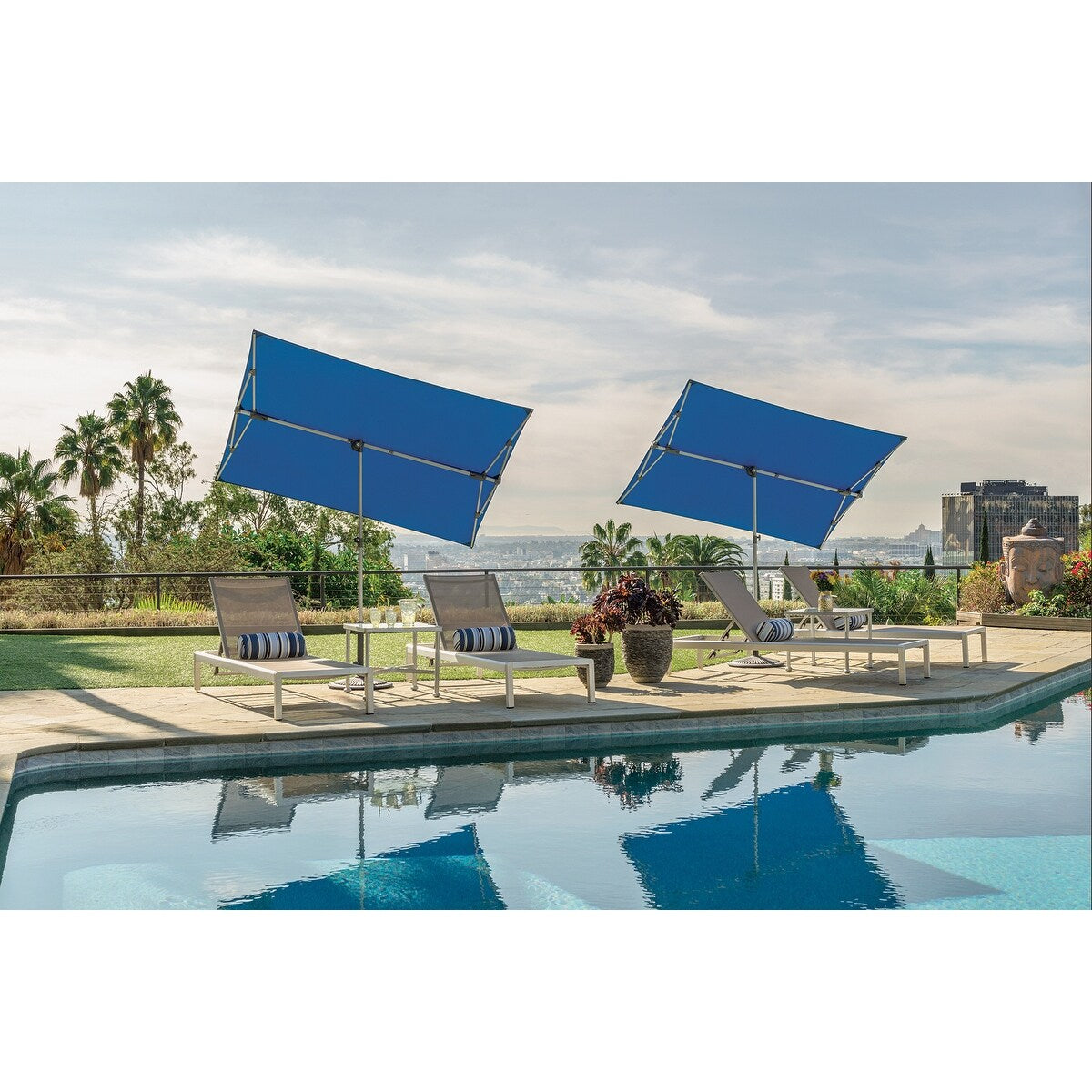 Ombrellone da balcone rettangolare SimplyShade Capri da 1,51 m x 2,11 m