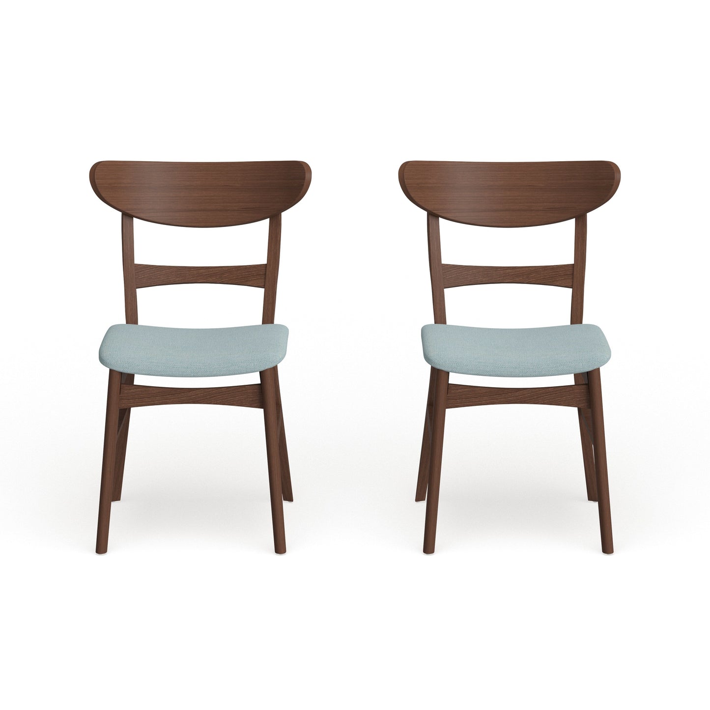 Sedia da pranzo Abrielle in legno di gomma imbottita, stile Mid-Century Modern, di Christopher Knight Home (confezione da 2)