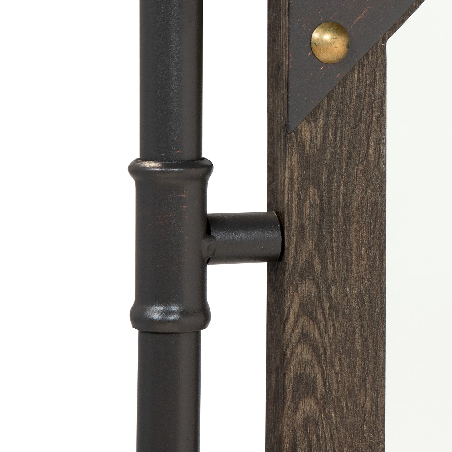 Specchio da parete sospeso in metallo Revo Industrial da 78 cm (31 pollici) di Furniture of America