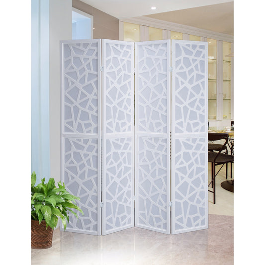 Paravento divisorio per ambienti Roundhill Furniture Giyano a 4 pannelli