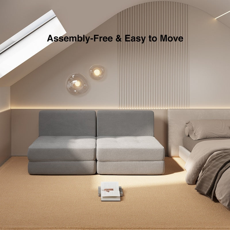 Sedia trasformabile 3 in 1, sedia pieghevole, lettino trasformabile in divano letto