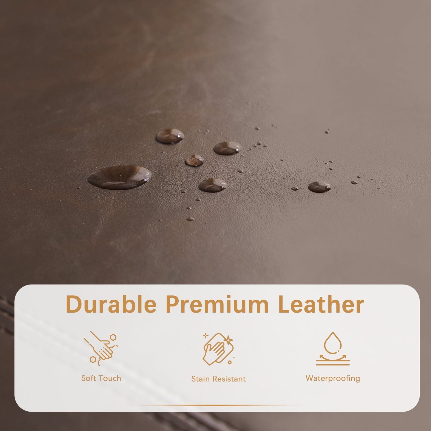 Pouf contenitore rettangolare imbottito con rivestimento in similpelle - 50,3 x 17,50 x 18 cm