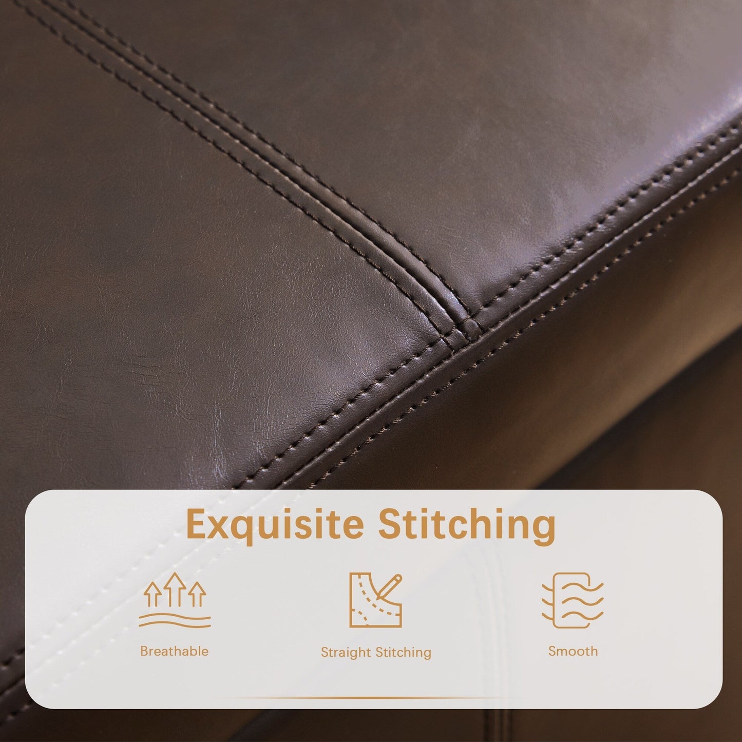 Pouf contenitore rettangolare imbottito con rivestimento in similpelle - 50,3 x 17,50 x 18 cm