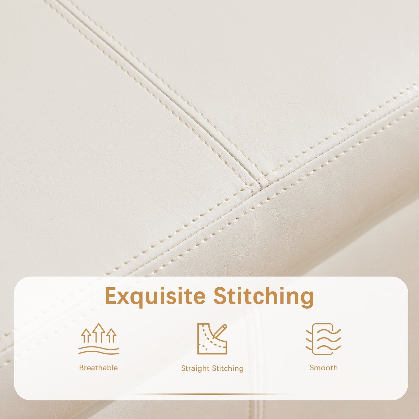 Pouf contenitore rettangolare imbottito con rivestimento in similpelle - 50,3 x 17,50 x 18 cm