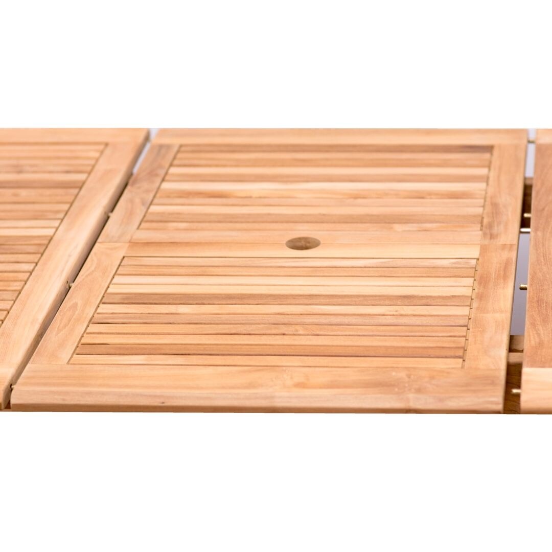 Set da pranzo da esterno Amazonia in legno di tek certificato FSC, 11 pezzi - 10 posti - 11 pezzi