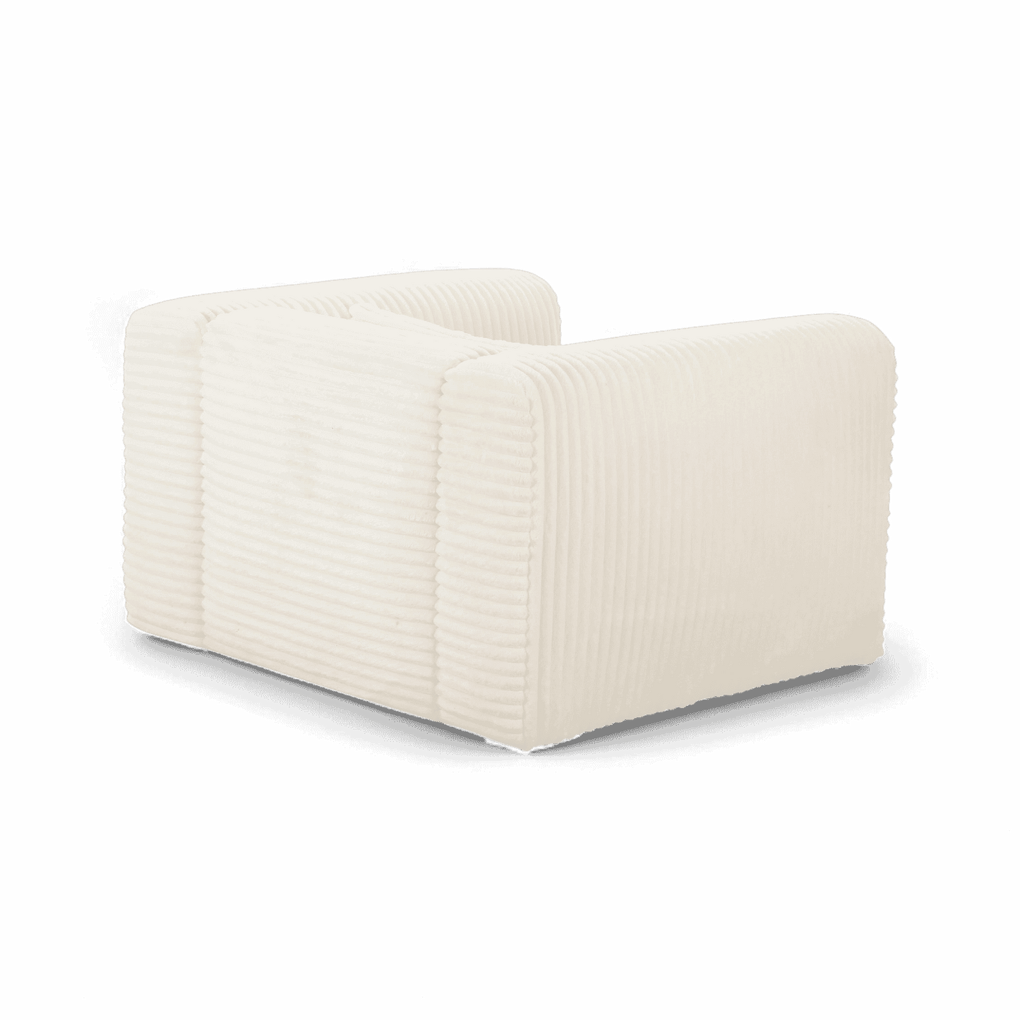 Poltrona in velluto a coste beige Whisper