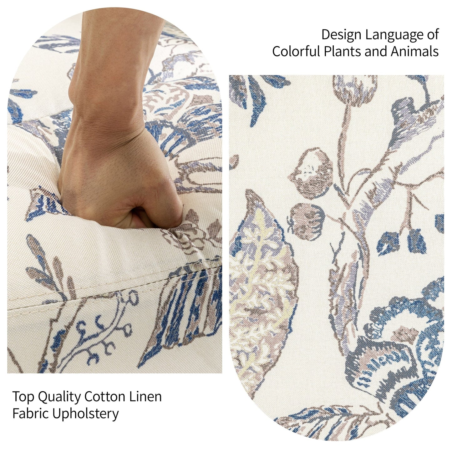 Set di 2 poltrone reclinabili con meccanismo manuale, girevoli e oscillanti, con motivo a 29'' di larghezza.