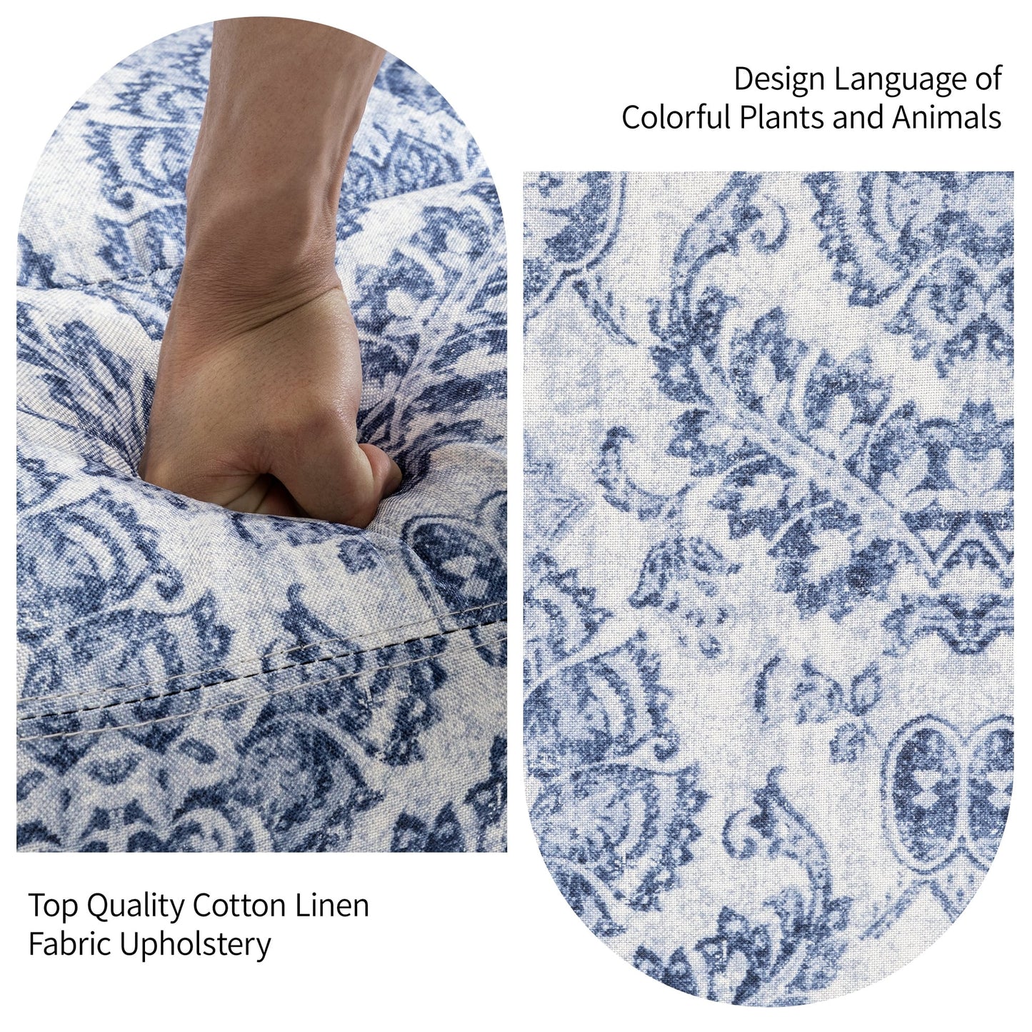 Set di 2 poltrone reclinabili con meccanismo manuale, girevoli e oscillanti, con motivo a 29'' di larghezza.