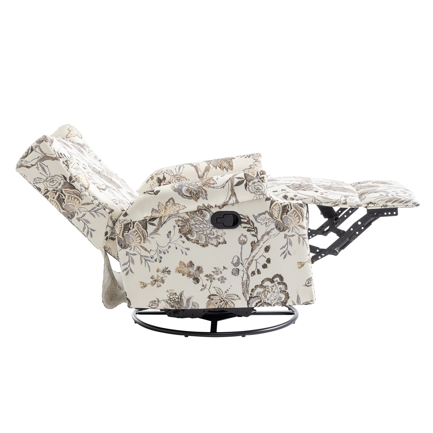 Set di 2 poltrone reclinabili con meccanismo manuale, girevoli e oscillanti, con motivo a 29'' di larghezza.