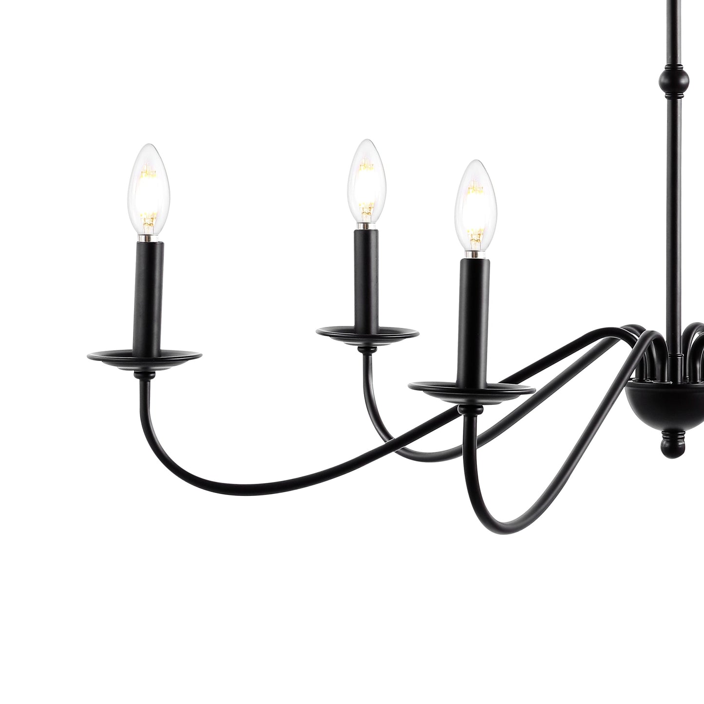 Lampadario a LED in ferro a 6 luci, 34,75 pollici, di JONATHAN Y