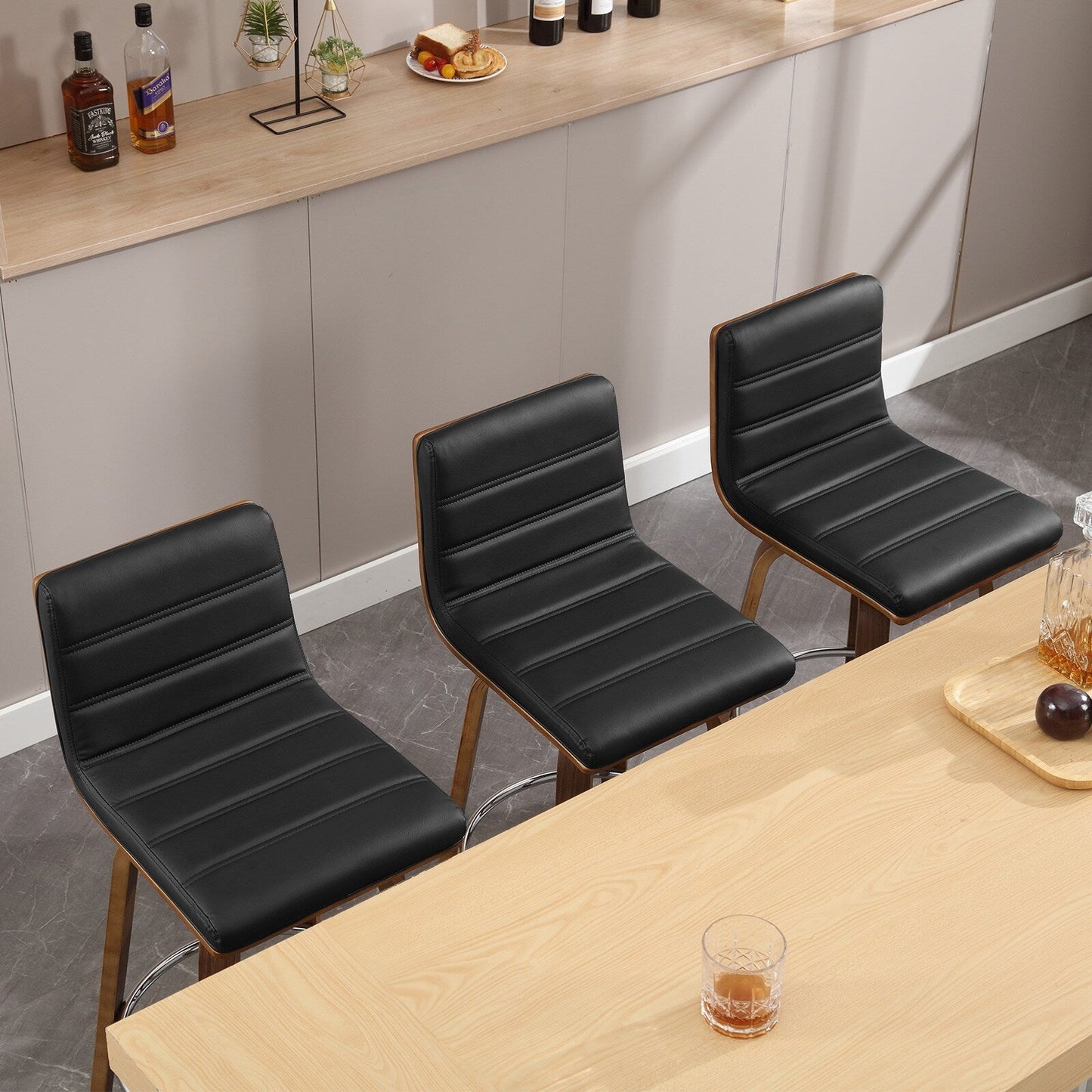 26/29 sgabelli da bar/cucina girevoli in similpelle, set da 2/3 pezzi