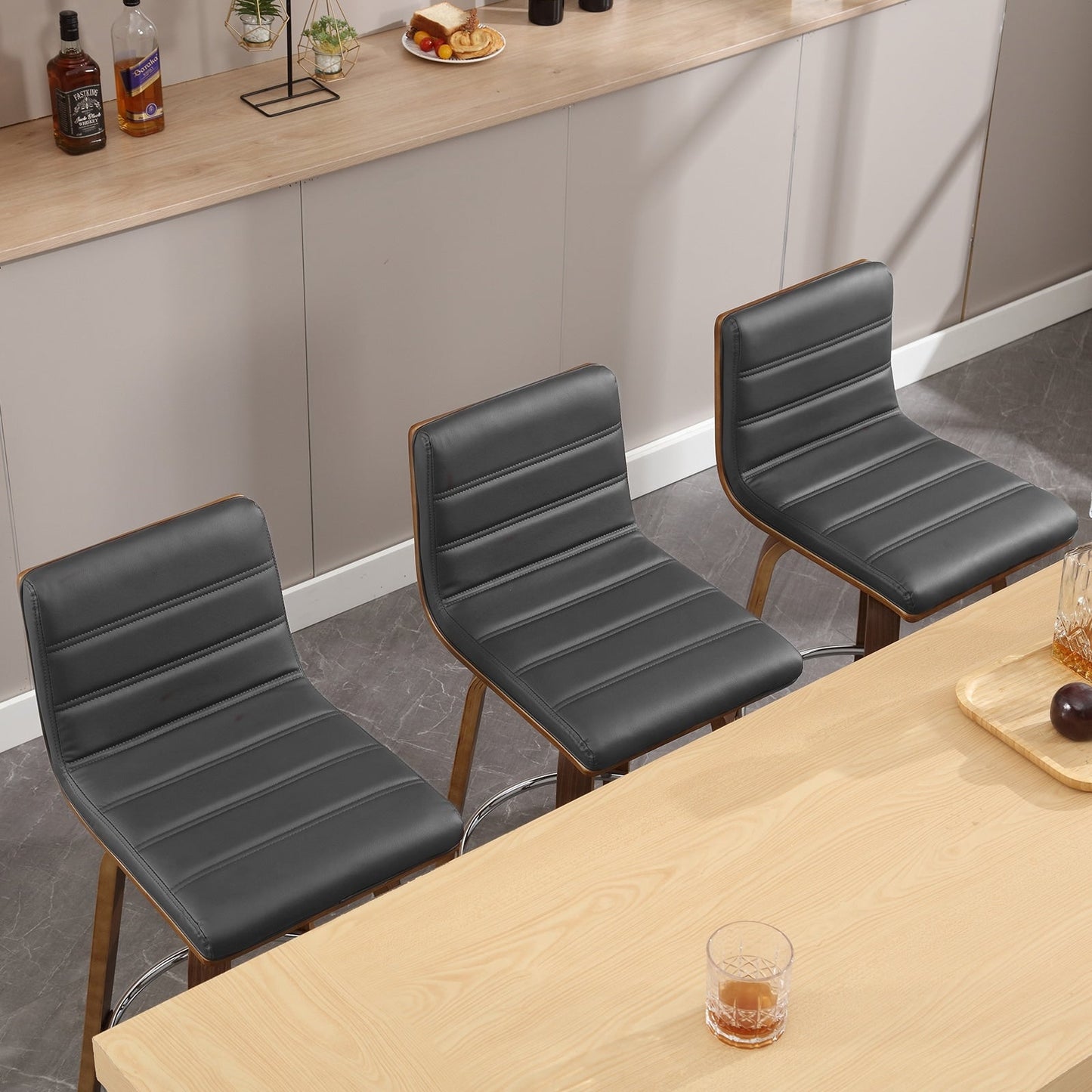 26/29 sgabelli da bar/cucina girevoli in similpelle, set da 2/3 pezzi