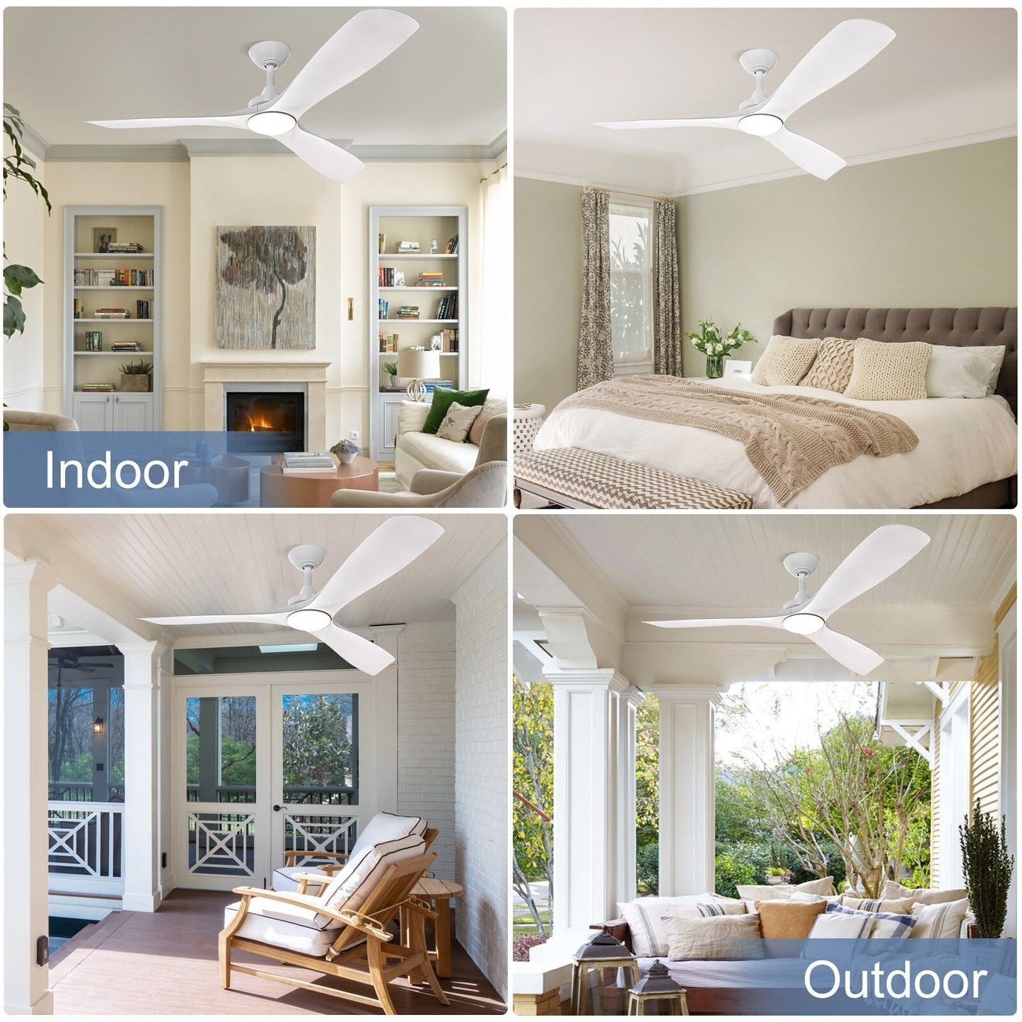 Ventilatore da soffitto con telecomando e luci, a soffitto piatto