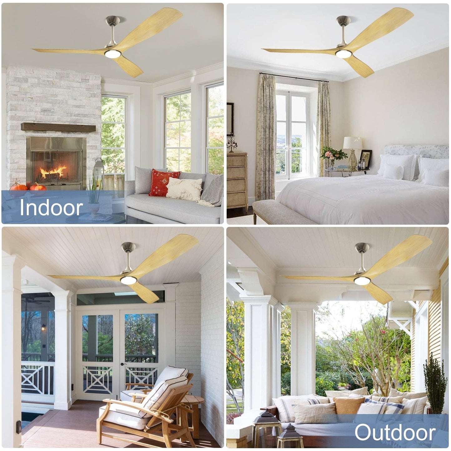 Ventilatore da soffitto con telecomando e luci, a soffitto piatto