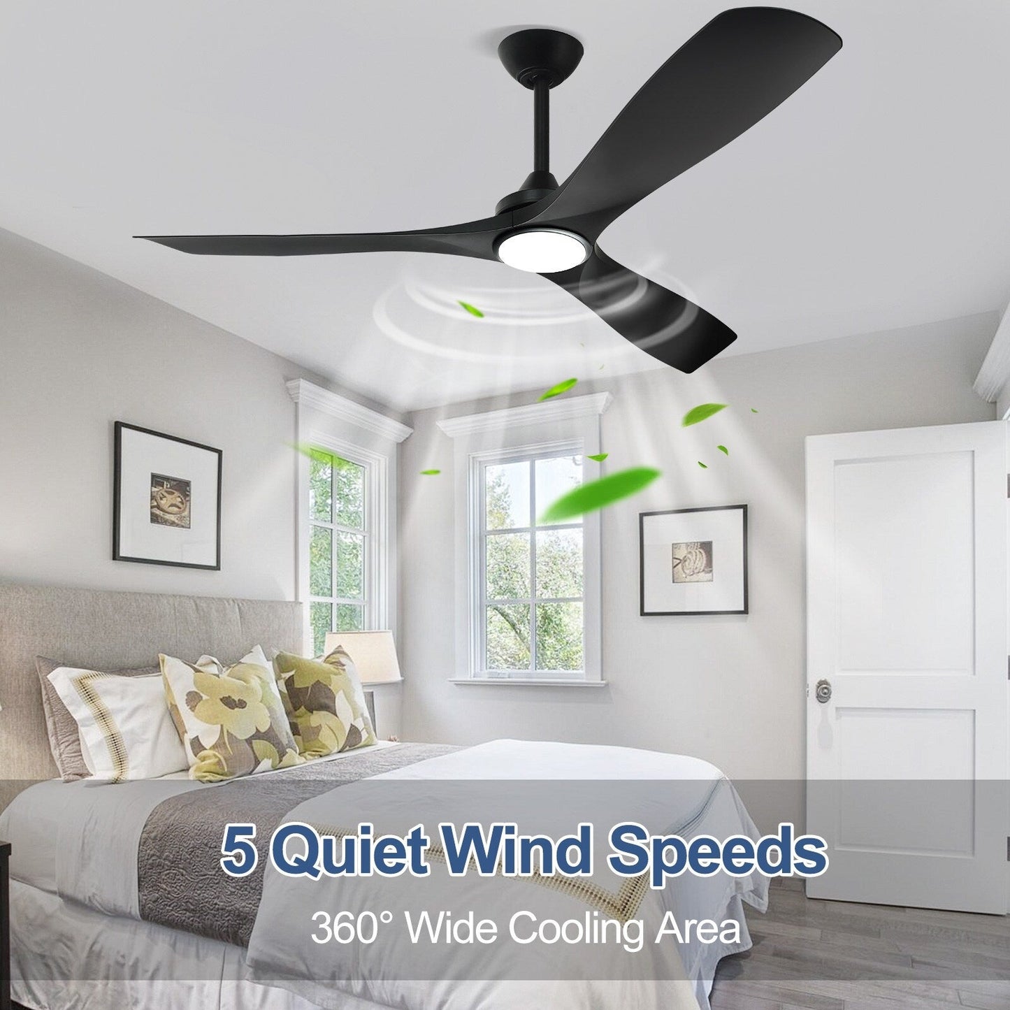 Ventilatore da soffitto con telecomando e luci, a soffitto piatto