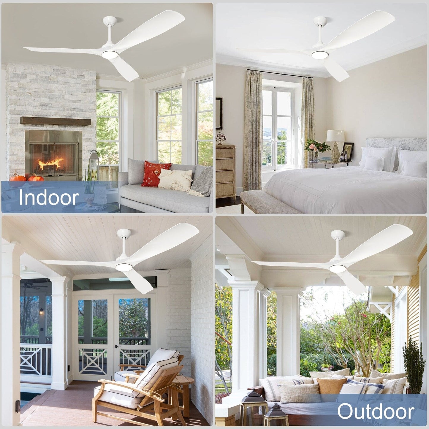 Ventilatore da soffitto con telecomando e luci, a soffitto piatto