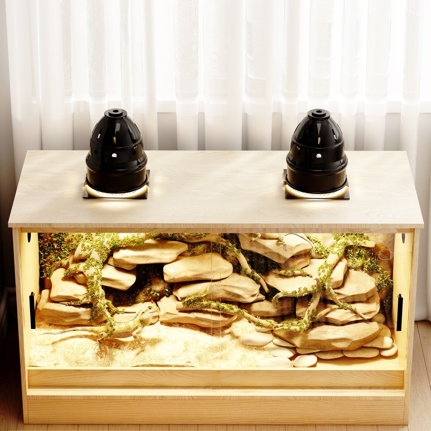 Habitat per Rettili - Ampio Terrario per Lucertole, Serpenti e altro - 47.2