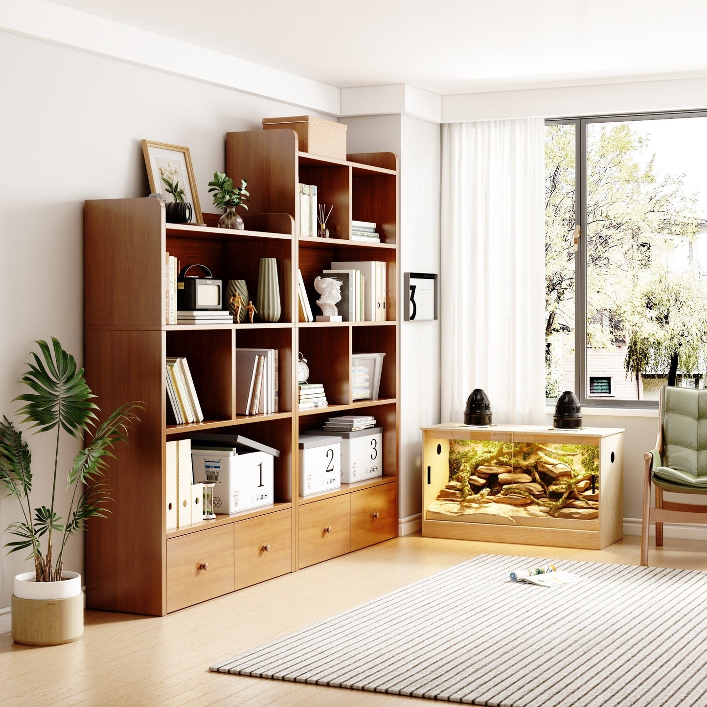 Habitat per Rettili - Ampio Terrario per Lucertole, Serpenti e altro - 47.2