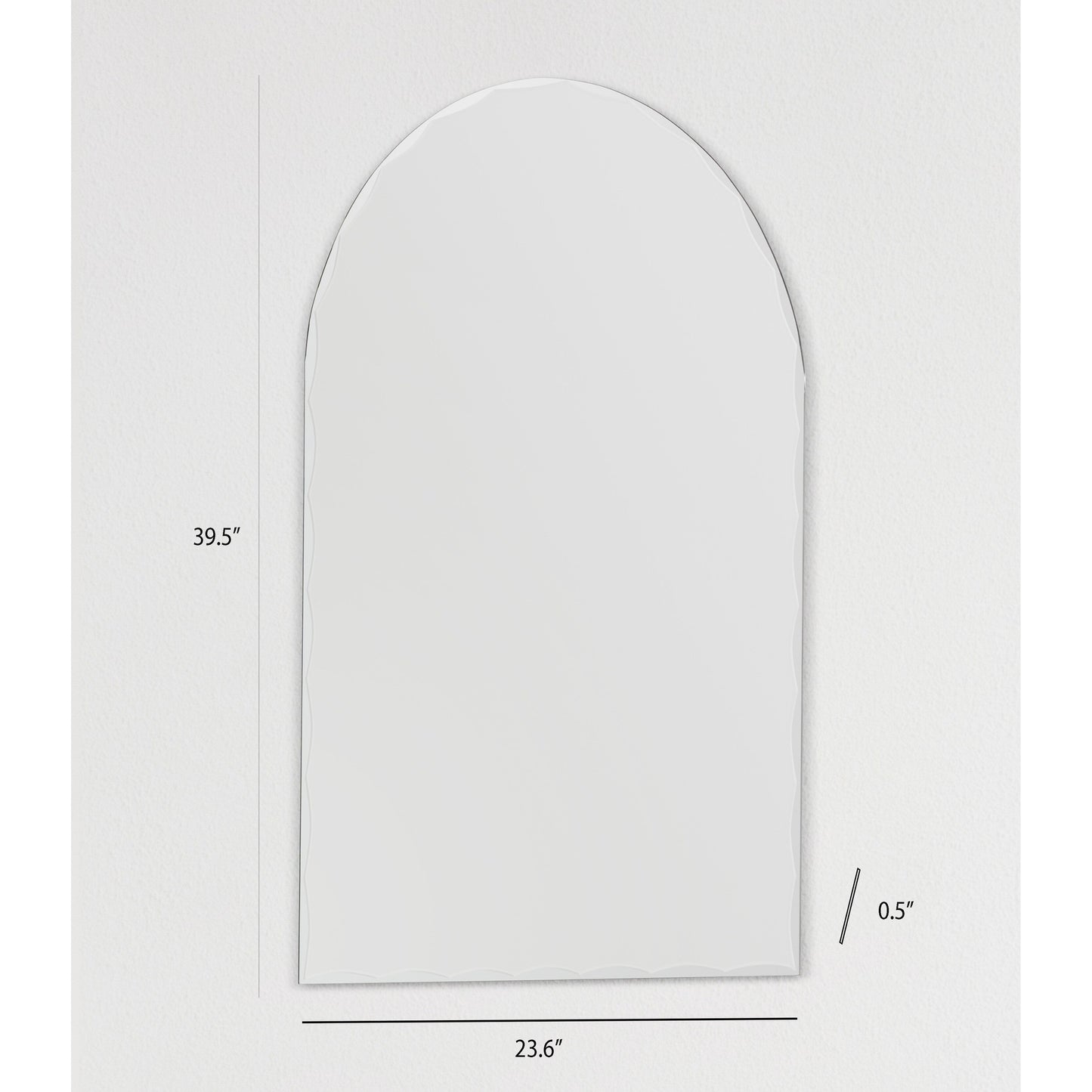 Specchio da bagno moderno senza cornice a forma di arco Rita